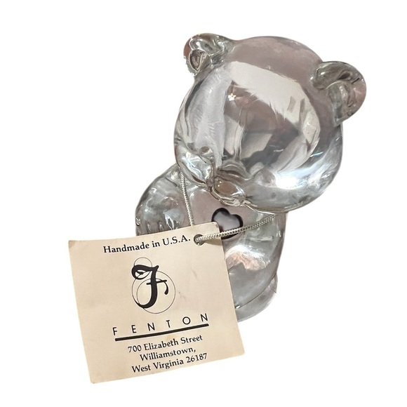 Fenton Crystal Birthday Feburary Bear Figurine - Picture 3 of 3